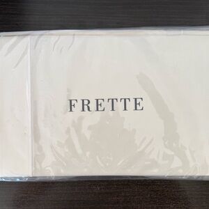 FRETTE ONE BOURDON PILLOWCASES STANDARD ONE PAIR PERCALE IVORY/IVORY $150